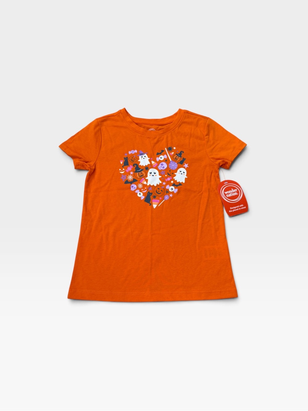 NWT 5/$25 Wonder Nation Halloween Heart Tee